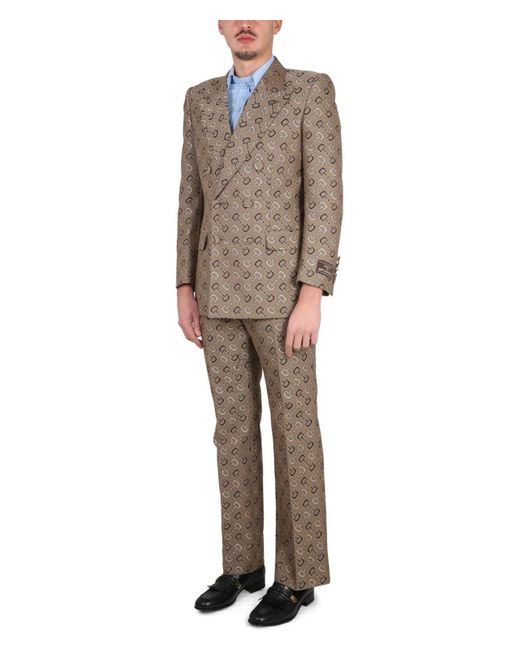 Gucci Brown Maxi Clamp Pattern Cotton Jacket for men
