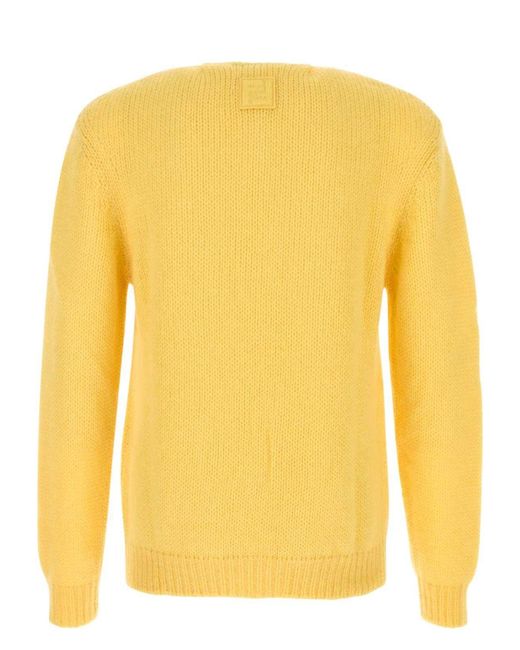 Fendi Yellow Mohair Blend Sweater