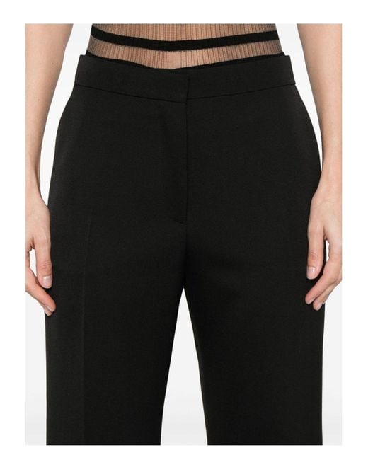 Givenchy Black Wool Flared Trousers
