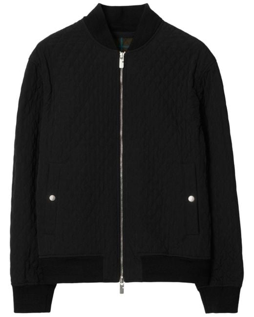 Burberry Black Quilted Bomber Jacket for men