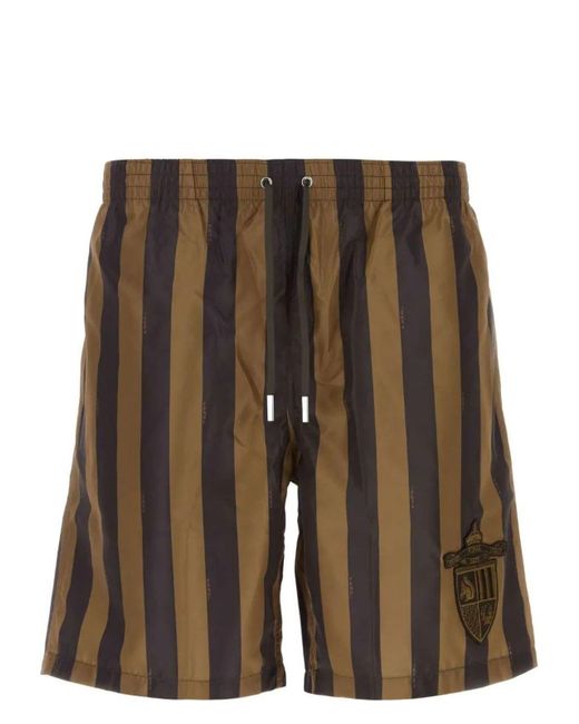 Fendi Green Crest Swim Shorts for men