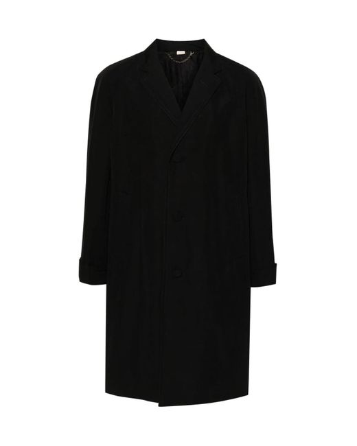 Gucci Black Single-Breasted Cotton Poplin Coat for men