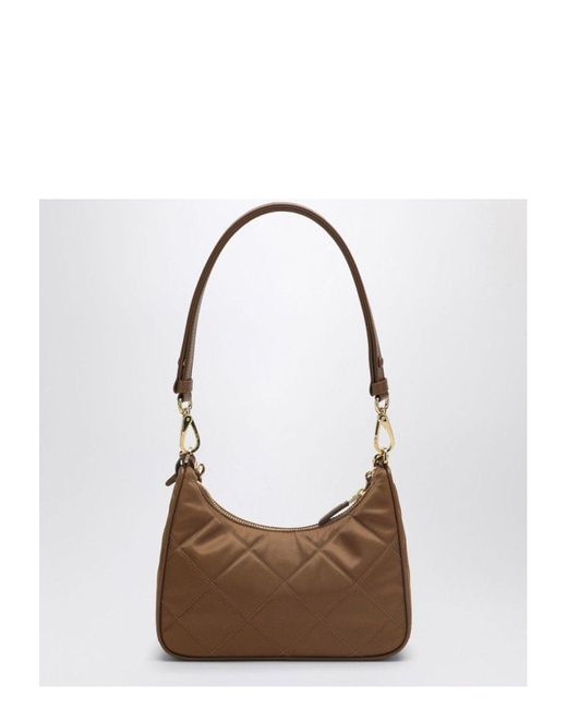 Prada White Mini Bag Re-Edition 1995 Chaîne Brandy Colour