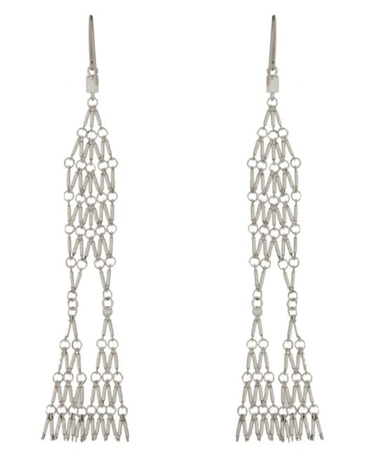 Isabel Marant White Drop Earrings