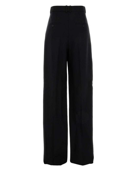 【関税&送料込】Saint Laurent Black Wool Wide-Leg Pant Saint Laurent Wool Wide-Leg Pant in Black | Lyst