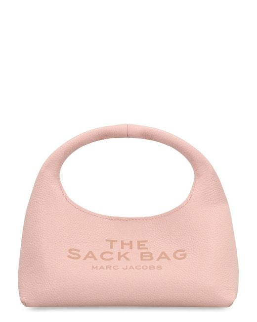 Marc Jacobs Pink The Sack Mini Leather Hobo Bag