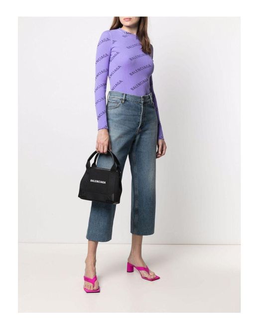 Balenciaga Black Canvas Cabas Xs Handbag