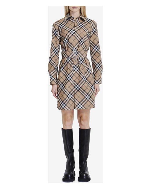 ワンピース BURBERRY EMBROIDERED JERSEY SHIRT DRESS Burberry Embroidered Jersey Shirt Dress in White | Lyst UK