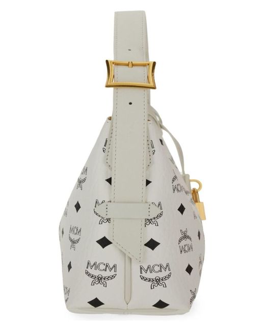 MCM Gray Aren Visetos Bag