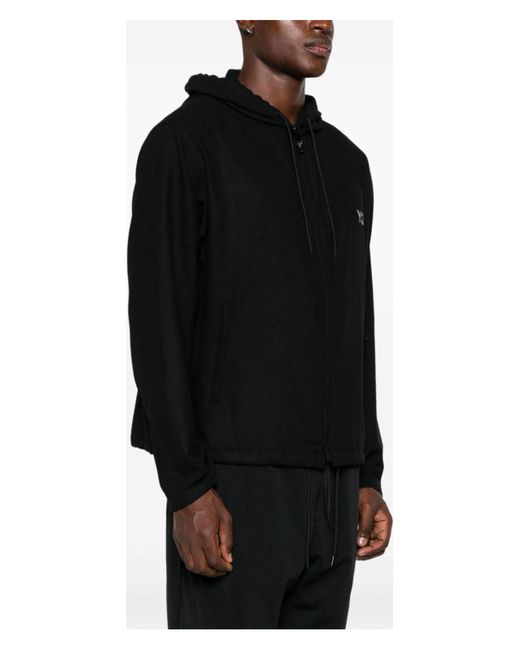 Y-3 Black Flannel Hodie for men