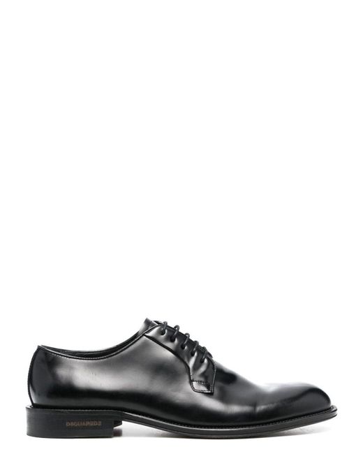 DSquared² Black Lace Up Shoes for men