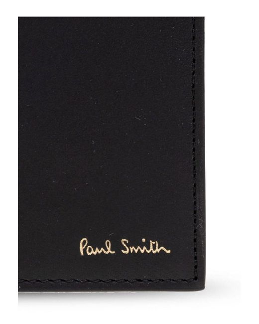Paul Smith Black Signature Stripe Leather Wallet for men