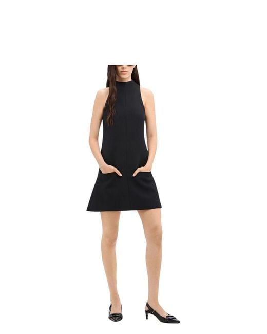 【関税&送料込】Courreges Black Twill Dress Courreges Twill Dress in Black | Lyst