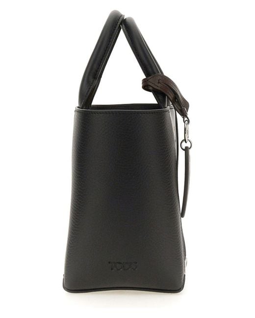 Tod's Black Double Up Shopping Bag