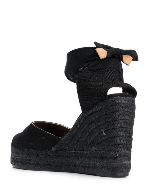 Castaner Black Carina Canvas Espadrilles Sandal
