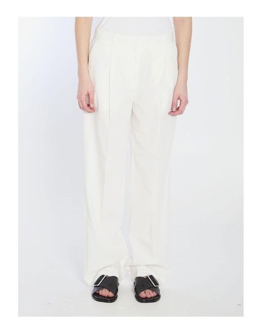Totême  White Tailored Trousers