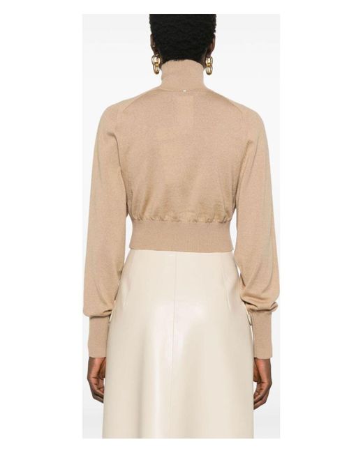 Max Mara Natural Wool Turtle-Neck Sweater