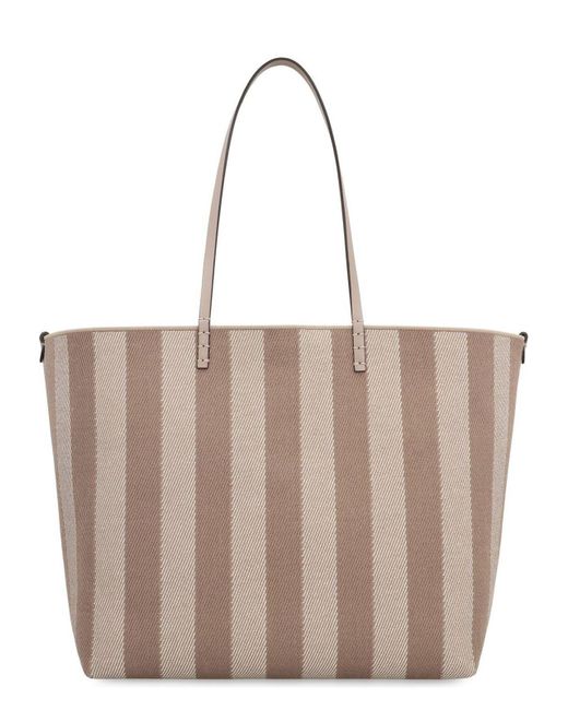 Fendi Brown Roll Small Shopping Bag