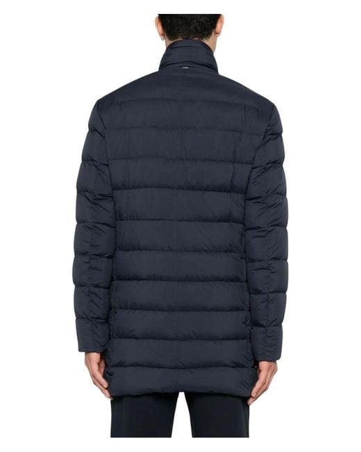 Herno Blue Nylon Padded Jacket for men