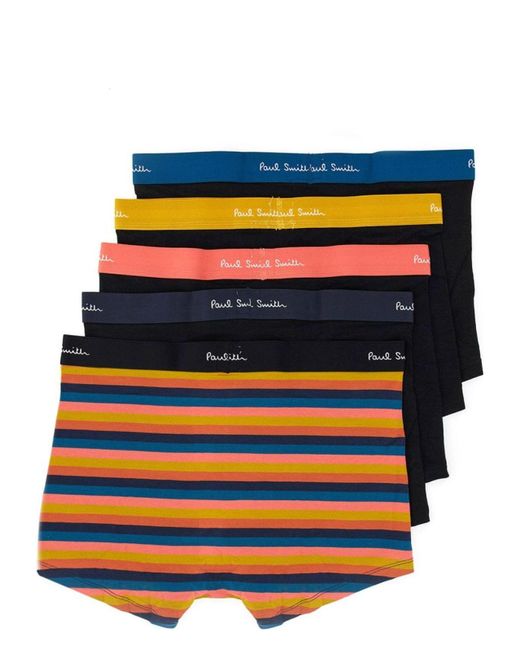 Paul Smith Orange Pack Of Five Boxer Shorts for men