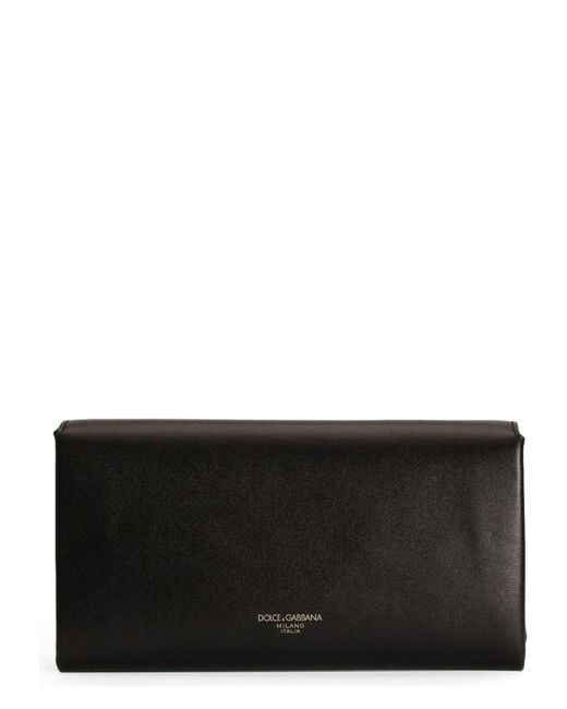 Dolce & Gabbana Black Marlene Leather Wallet Bag