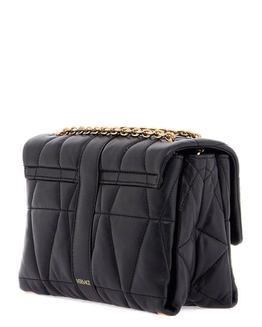 ショルダーバッグ・ポシェット VERSACE BLACK NAPPA LEATHER KLEIO SHOULDER BAG Versace Kleio Flap Leather Chain Shoulder Bag | Neiman Marcus