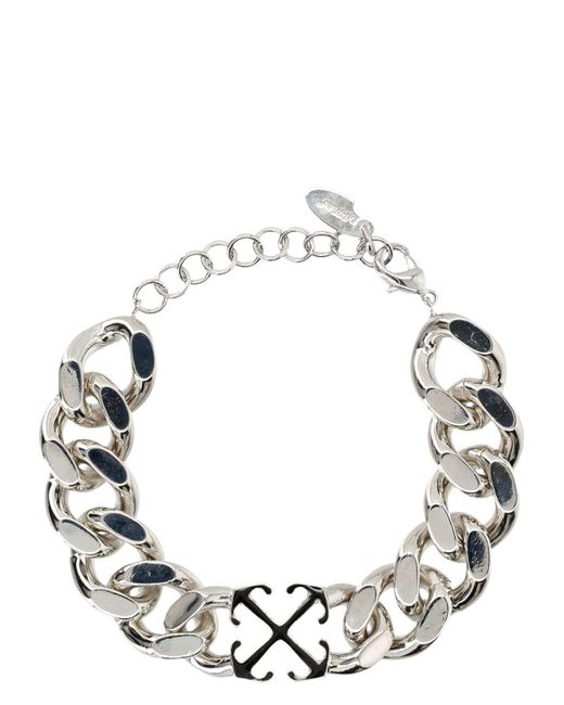 Off-White c/o Virgil Abloh Metallic Enamel Arrow Chain Bracelet for men