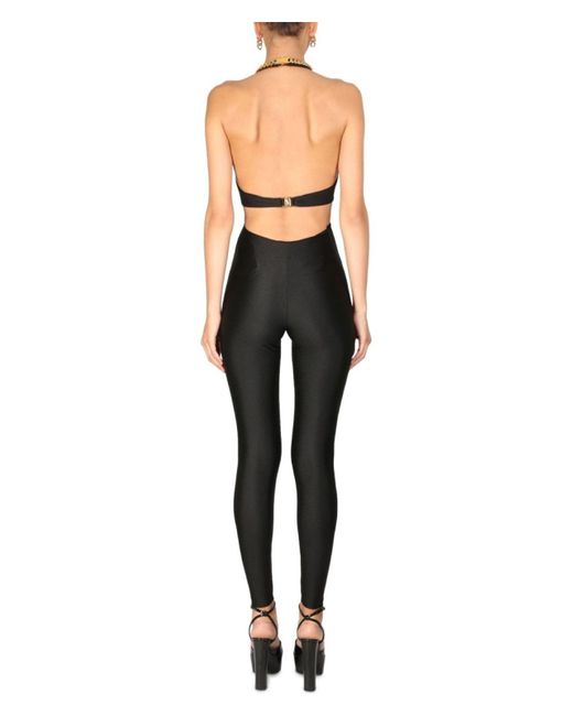 Saint Laurent Black Full Jumpsuit With Cut Out Detail