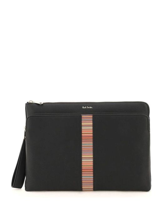 Paul Smith Black Leather Document Bag for men
