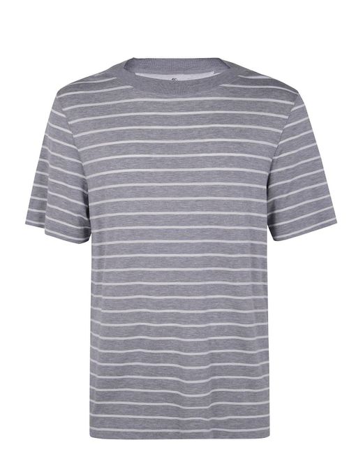 Tシャツ・カットソー BRUNELLO CUCINELLI CLASSIC STRIPES TEE SHIRT Brunello Cucinelli Classic Stripes T-Shirt Shirt in Gray for
