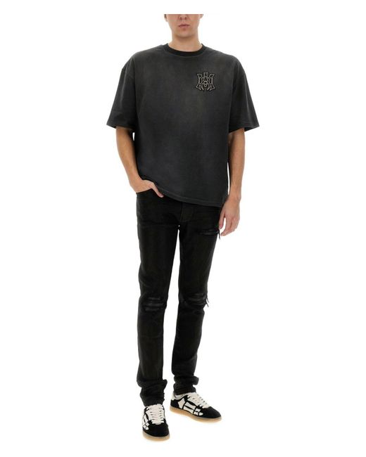 Amiri Black Mx1 Waxed Jeans for men