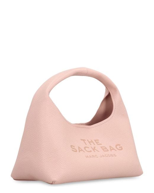 Marc Jacobs Pink The Sack Mini Leather Hobo Bag