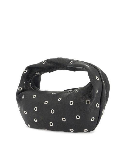 Khaite Black Medium Olivia Hobo Bag With Eyelets