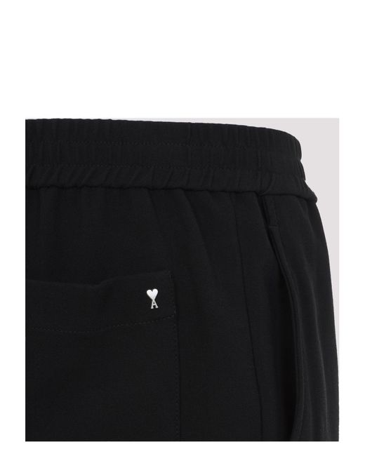 AMI Blue Loose Elasticated Large Bermuda Shorts for men