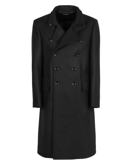 Tom Ford Black Outwear Long Coat for men