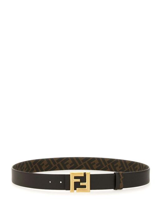 Fendi White Squared Ff Belt for men