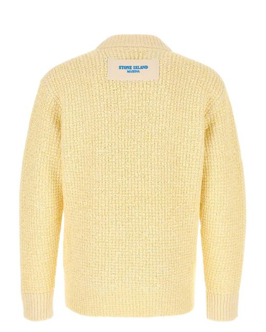 Stone Island Yellow Bouclã Sweater for men