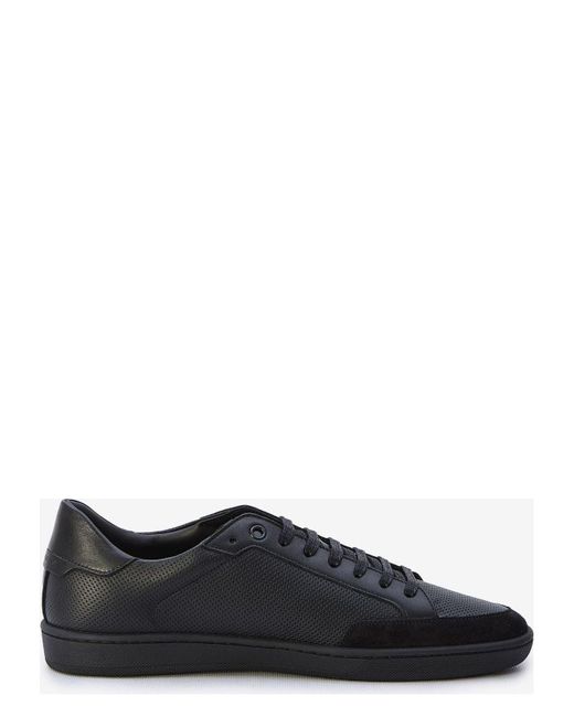 【Saint Laurent】ブラック Court Classic SL/10 スニーカー Saint Laurent SL/10 Low Top Sneaker in Black | FWRD