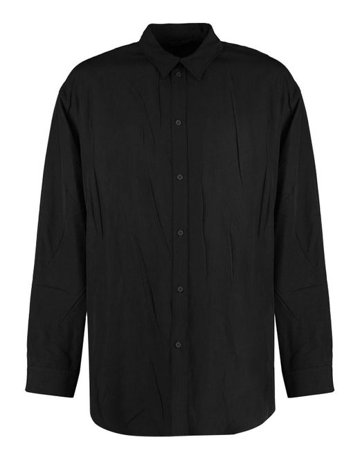 Balenciaga Black Flowy Shirt for men