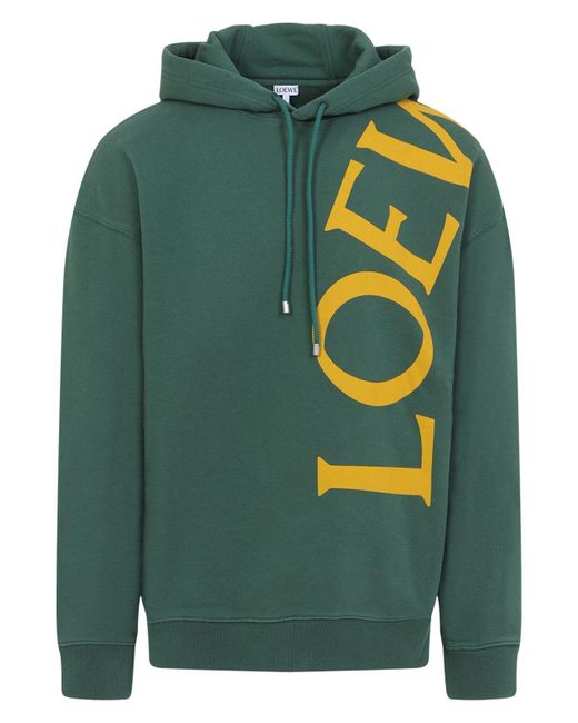 Loewe Green Relaxed Fit Hoodie for men