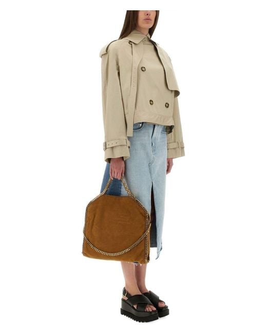 Stella McCartney Natural Short Trench Coat With Belt