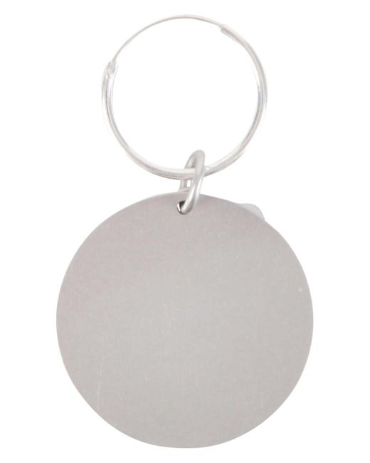 Raf Simons White Circle Single Earrings