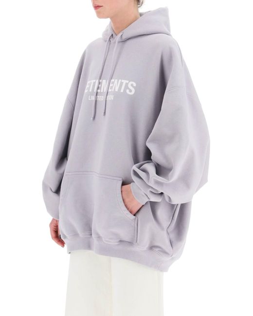 Vetements Oversized Limited Edition Logo Hoodie in Blue | Lyst