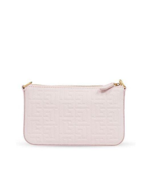 Balmain Pink Mini 1945 Shoulder Bag