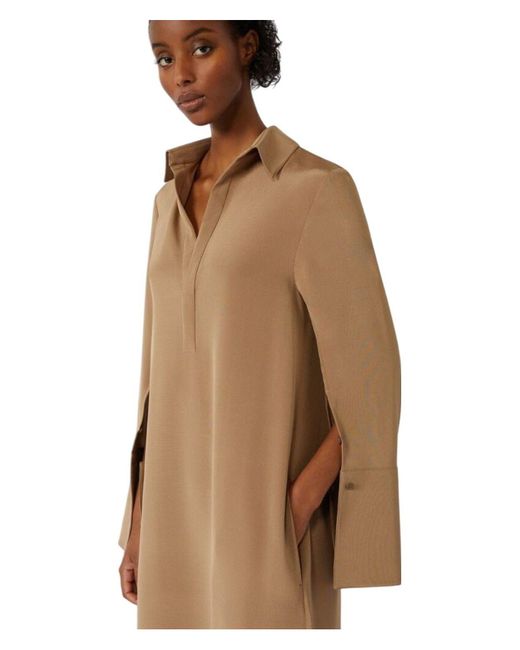 ワンピース MAX MARA Cream Stretch Silk Ossola Dress Ossola midi silk dress MAX MARA - Nugnes1920