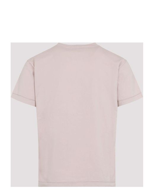 Stone Island Pink Cotton T-Shirt for men