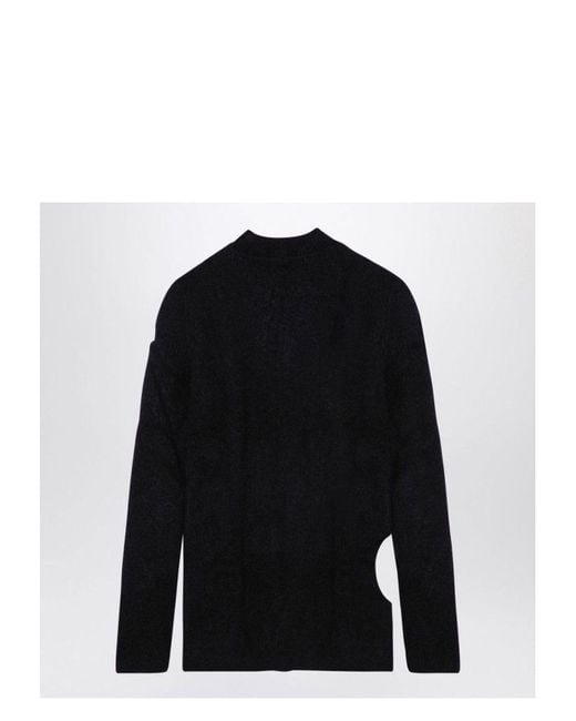 Rick Owens Black Alpaca-Blend Jumper Sweater for men