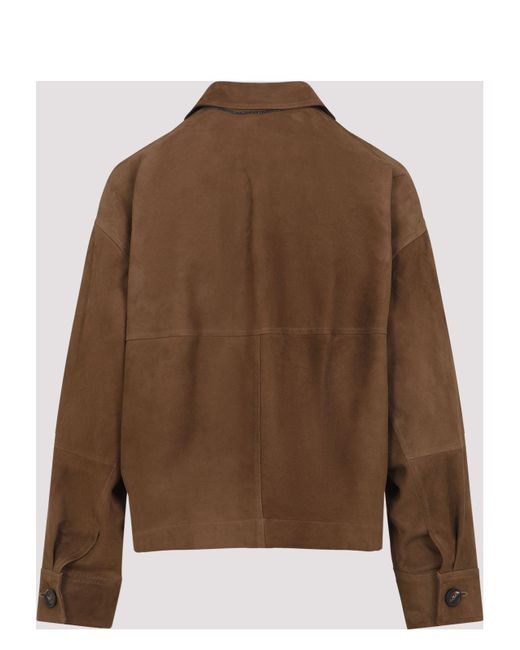 Brunello Cucinelli Brown Suede Jacket