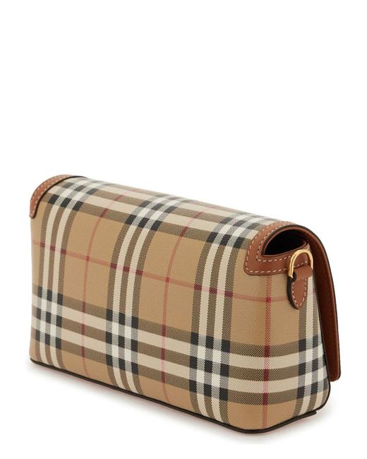 BURBERRY Printed Canvas And Leather Note Handbag