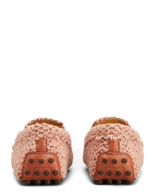 Tod's Pink Xxw22L0Jb90U8Bxxc6 Slip-On Donna Tomaia Tessuto Fondo Gomma